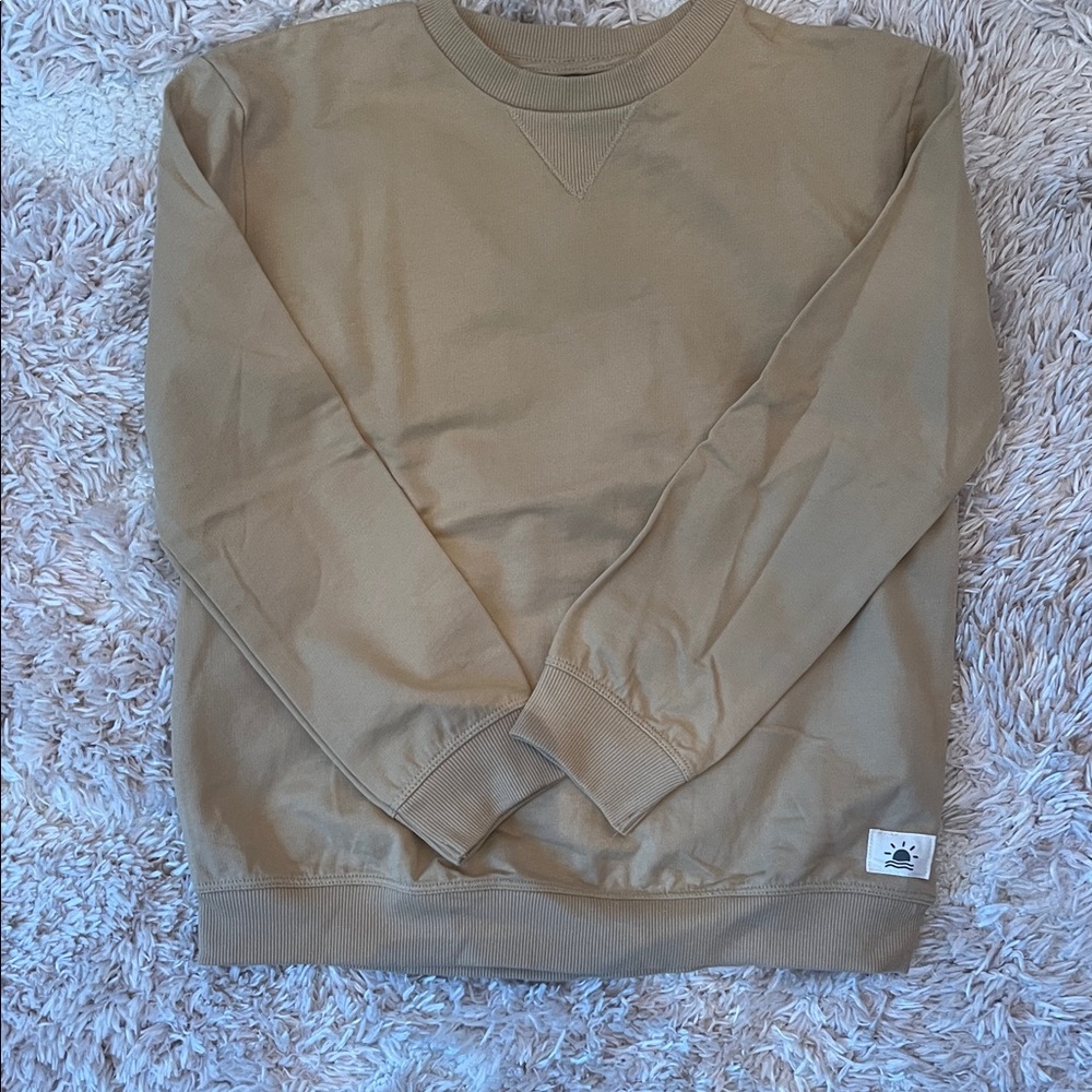 Girls Tan crew neck sweatshirt